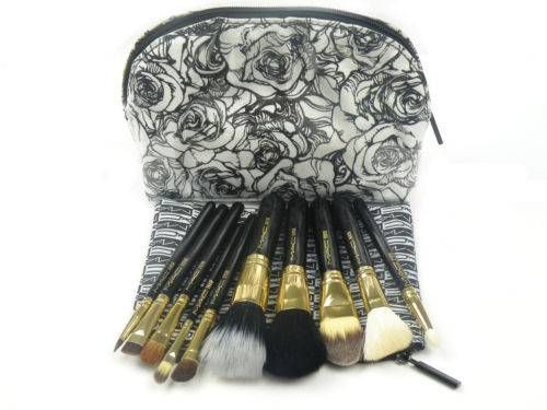 Kit 10 Pincéis com Estojo Floral - Réplica Mac.'
