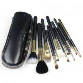 Kit 12 Pincéis - Réplica Mac Dourado.'