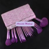 Kit 20 Pincéis Roxo.'