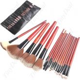 Kit com 18 pincéis vermelho.'