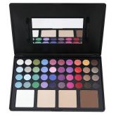 Paleta com 40 sombra e 4 pó compacto e contorno.'