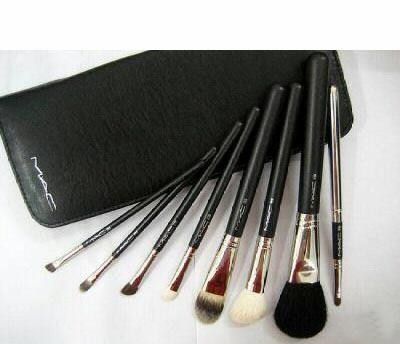 Kit 8 Pincéis Pretos Réplica MAC.'